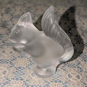 Crystal Sevres France squirrel paper weight.